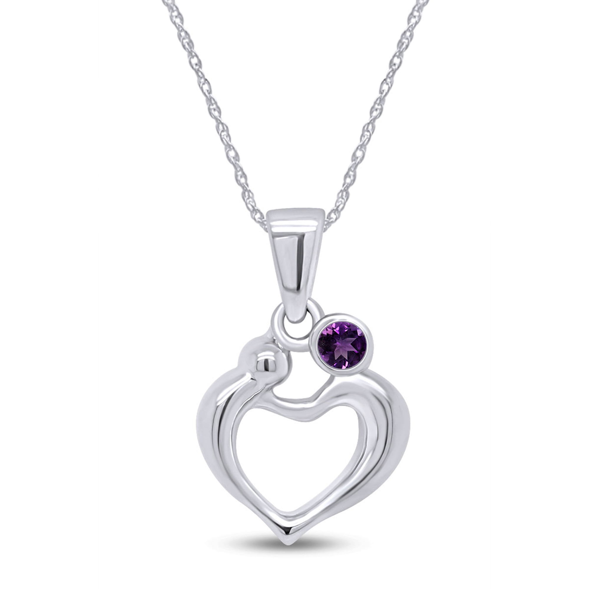 Mother s Day Jewelry Gifts Round Simulated Amethyst Mom and
