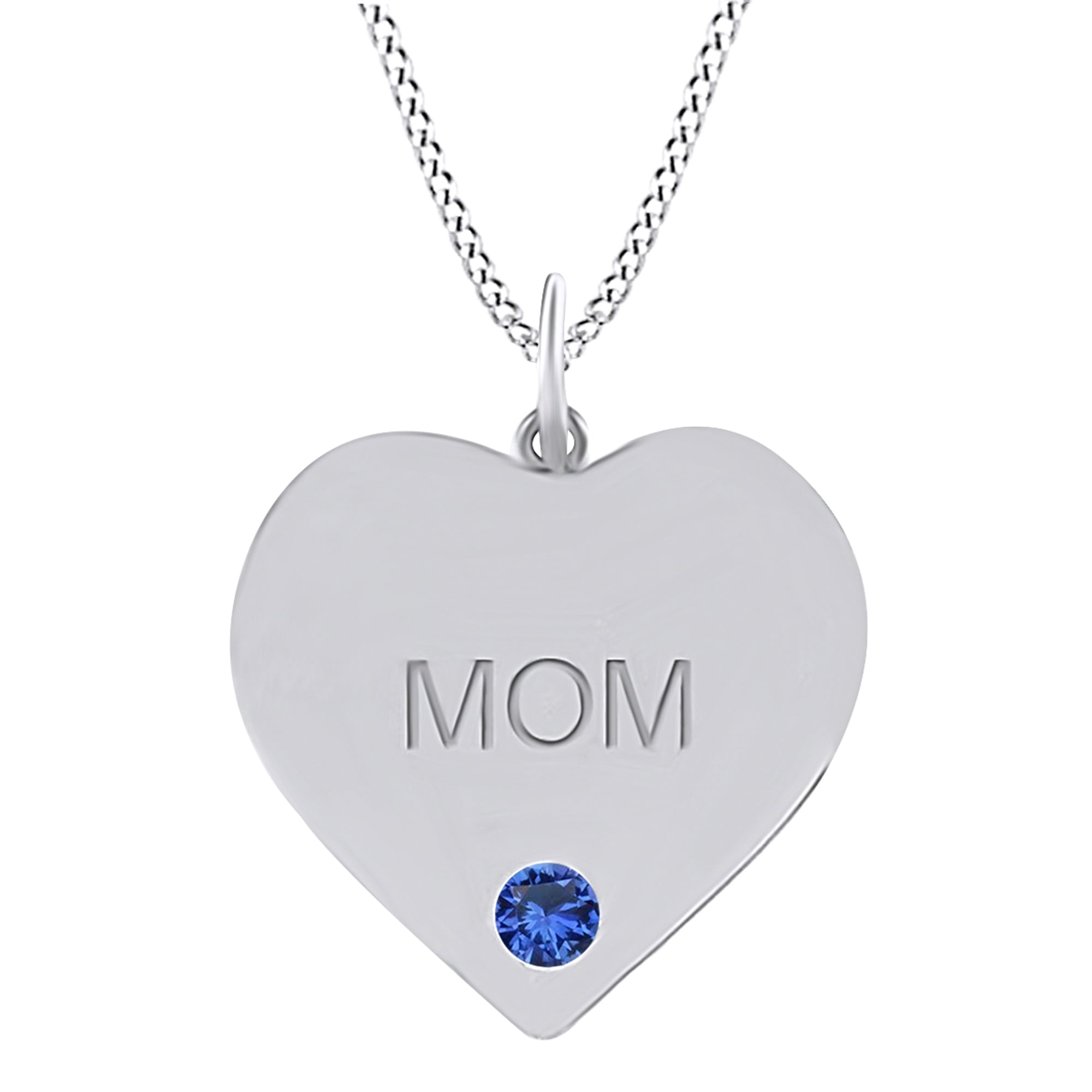 AFFY Mothers Day Jewelry Gifts Princess & Round White Cubic Zirconia W : AFFY 1⁄10 Ct Natural Diamond Heart Pendant Necklace in