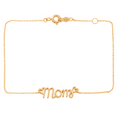 thumbnail image 1 of Mother's Day Jewelry JewelStop 10k Yellow Gold Mama Cable Adjustable Chain Bracelet 8 inches (7"+1"), 1 of 1