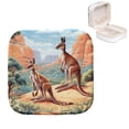 thumbnail image 1 of Mother's Day Kangaroo Compact Jewelry Box with Imitation Metal Nylon Zipper and Small Grid, 1 of 6