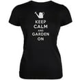 thumbnail image 1 of Mother's Day - Keep Calm & Garden On Black Juniors Soft T-Shirt - Medium, 1 of 1