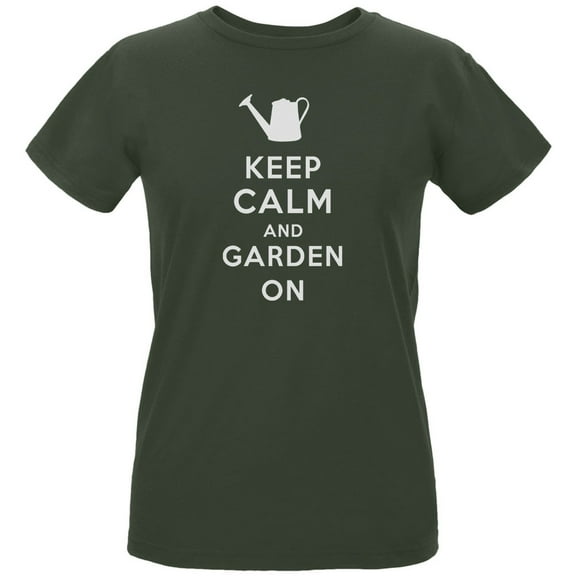 Mother's Day - Keep Calm & Garden On Women's Organic City Green T-Shirt - X-Large