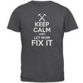 thumbnail image 1 of Mother's Day Keep Calm Let Mom Fix It Mens T Shirt Dark Heather SM, 1 of 1