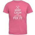 thumbnail image 1 of Mother's Day Keep Calm Let Mom Fix It Mens T Shirt Pink LG, 1 of 1