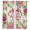 thumbnail image 1 of Mother's Day Kitchen Curtains 63 Inch Length, Pink Flowers Spring Floral Farmhouse Botanical Tiers Curtains for Living Room Berdoom, Light Filtering Drapes Window Treatment 2 Panels 42"Wx63"L, 1 of 8