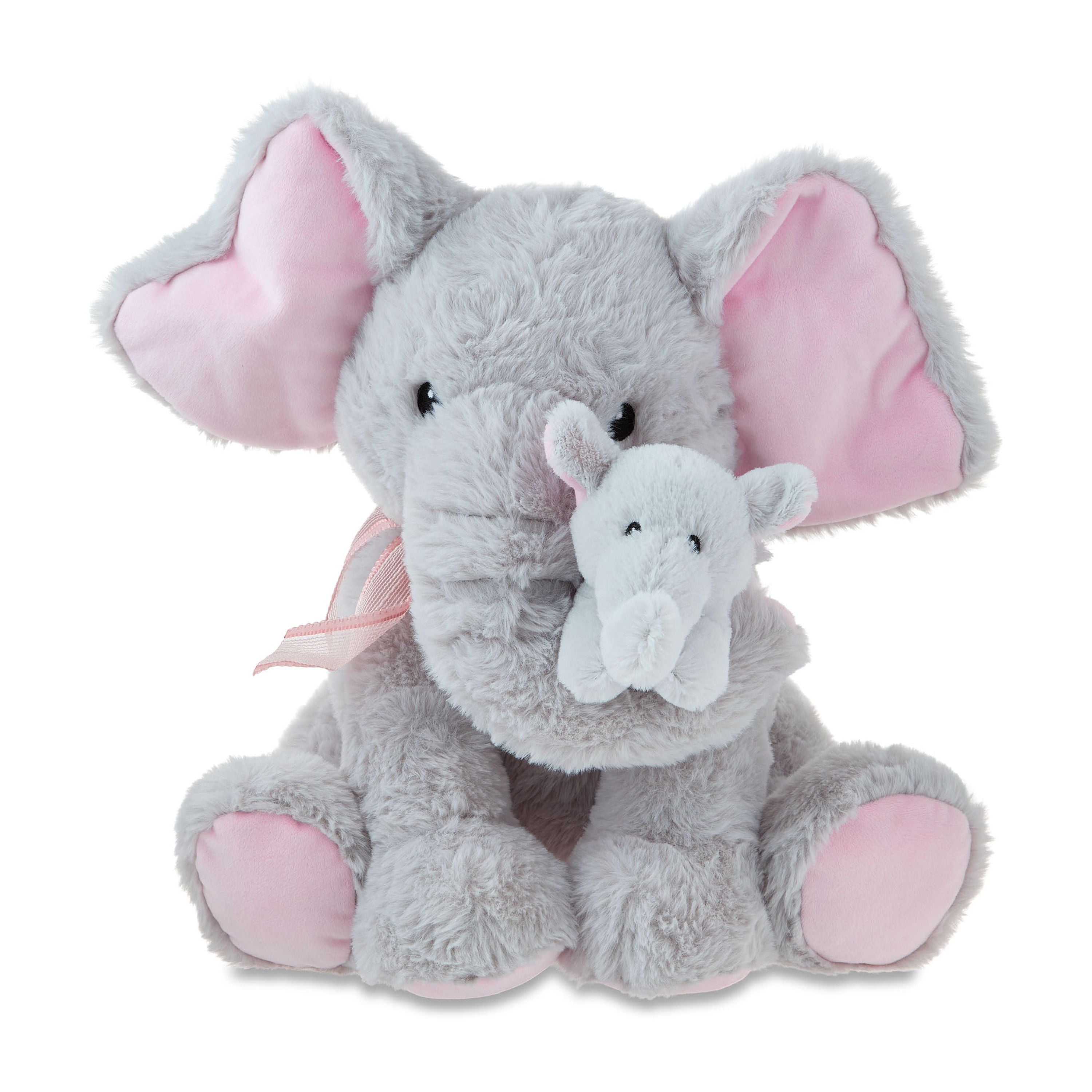 Mother's Day Large Gray Mom and Me Elephant Plush, 16 in, by Way To Celebrate