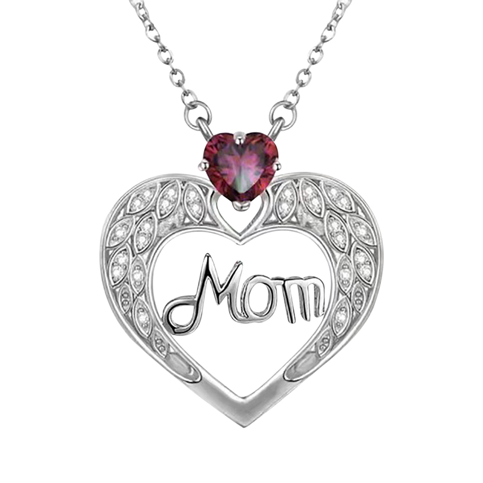 Mother's Day MOM Heart Pendant Necklace Maternal Love Necklace Trend