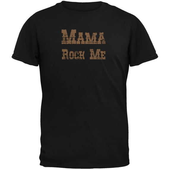 Mother's Day Mama Rock Me Black Youth T-Shirt - Youth Large