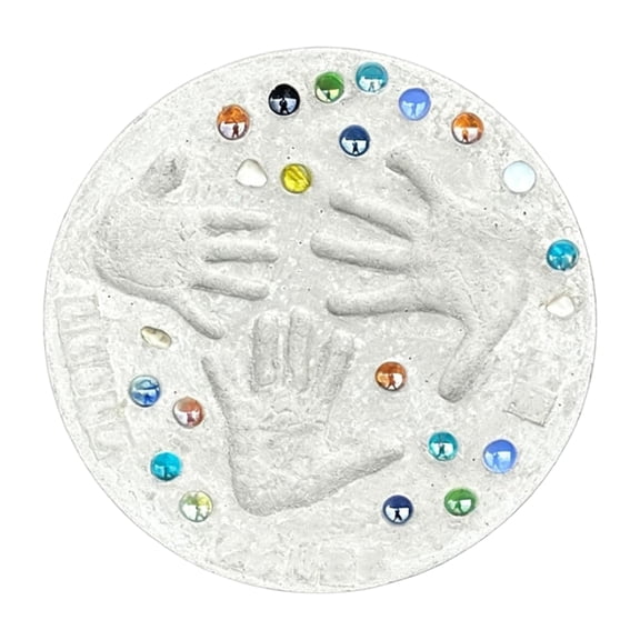 Mother's Day Memorial Handprint Gift Kit Large DIY Stepping Stone Indoor Outdoor Ornament Craft