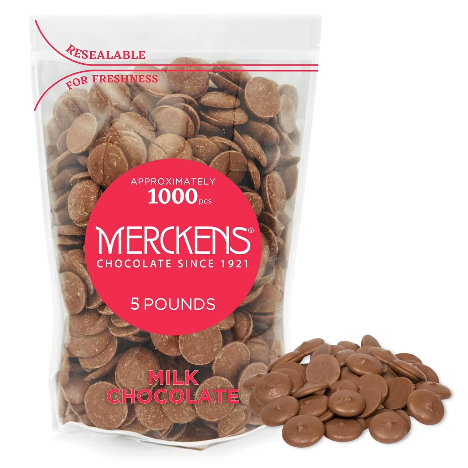 Mother's Day Merckens Milk Chocolate Melting Wafers Candy 5 Pound Bulk