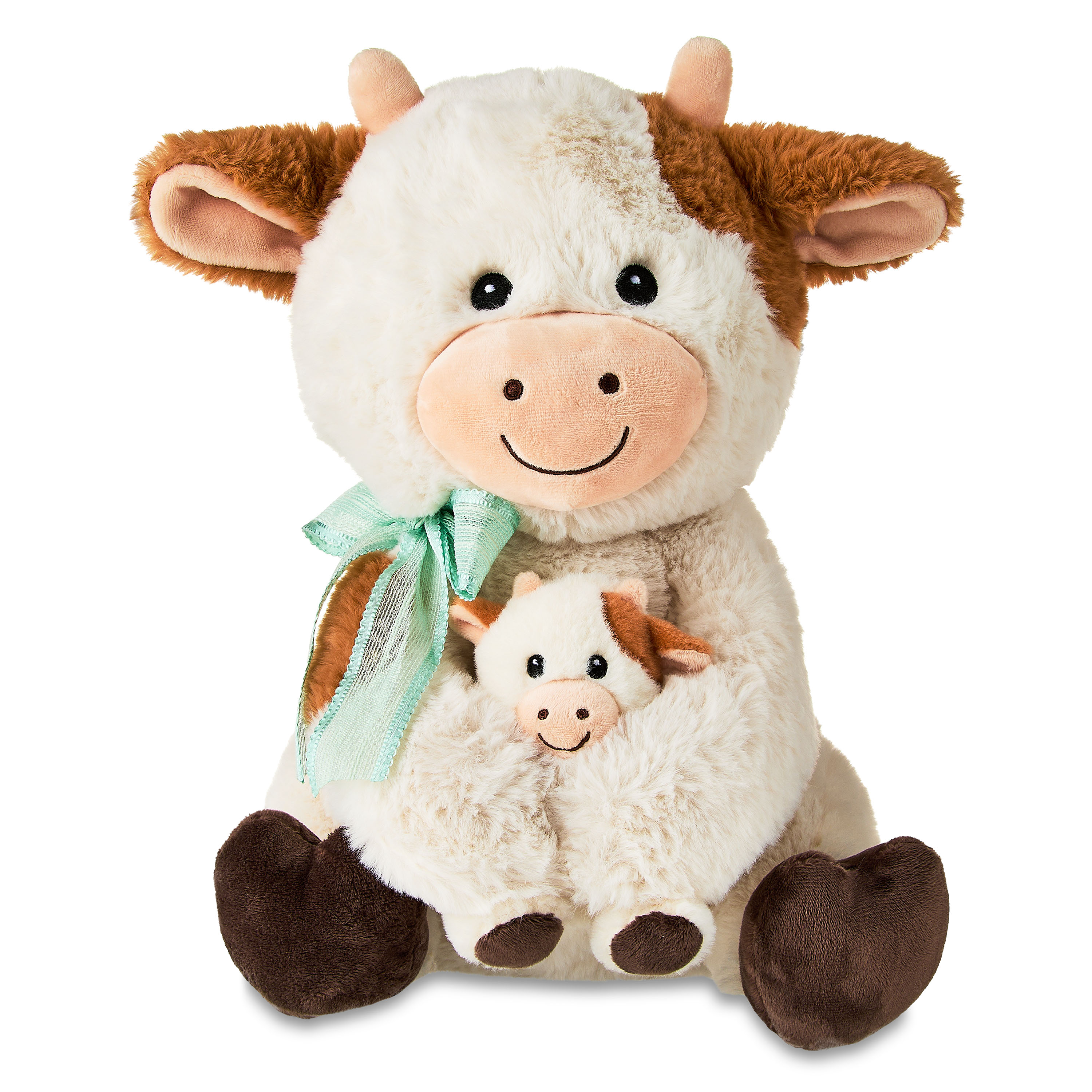Mother's Day Mommy and Me Cow Plush, 13", by Way To Celebrate,assembled product height 13.5inch, for 3 Year and up - image 1 of 5