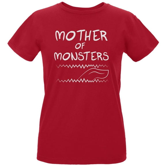 Mother's Day Mother Of Monsters Womens Organic T Shirt Red SM