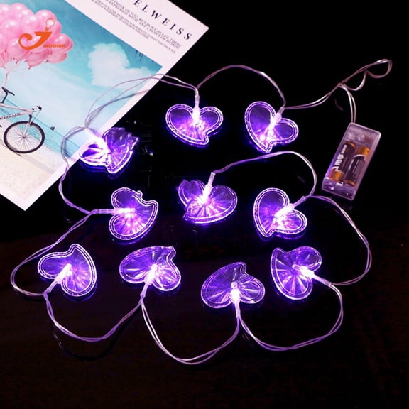 Mother's Day Multicolor Heart LED Decorative String Lights for Home, Room, or Party Decoration