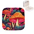 thumbnail image 1 of Mother's Day Mushroom Stylish Jewelry Box Organizer with Flexible Grid and Metal Zipper, 1 of 6
