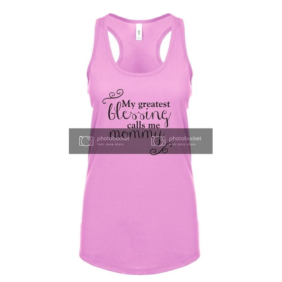 Mother's Day My Greatest Blessing Ladies Racerback Tank Top-Medium Lilac