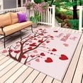 thumbnail image 1 of Mother's Day Outdoor Rug 6x9 Ft, Non Slip Washable Area Rug, Romance Love Tree Branches Pink Patio Rugs Carpet Runner, Large Floor Mat for Indoor/Outdoor Deck Porch Camping, 1 of 8