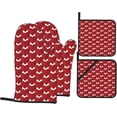 thumbnail image 1 of Mother''s Day Oven Mitts and Pot Holders Sets 4 pcs, Kitchen Oven Gloves Heat Resistant BBQ Gloves Non Slip for Chef, Cooking, 1 of 6