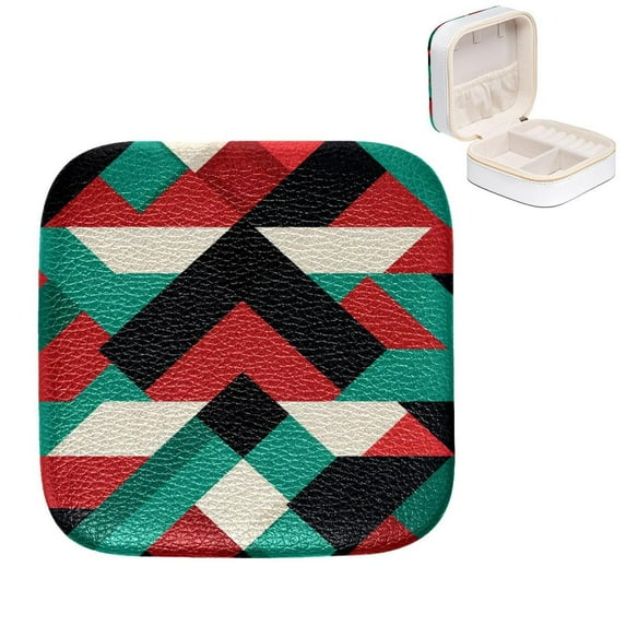 Mother's Day Pakistan Compact Jewelry Box with Imitation Metal Zipper and Adjustable Grids, Travel-Friendly Storage Case