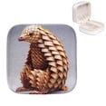 thumbnail image 1 of Mother's Day PangolinCompact Jewelry Box Organizer with Metal Zipper and Adaptable Grid for Rings, Earrings, and Bracelets, 1 of 6