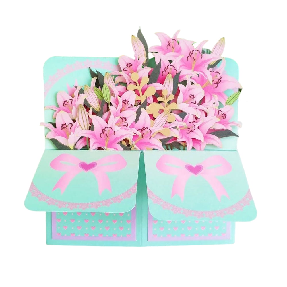 Mother's Day Paper Flowers 3D Pop Up Card Greeting Card for Mom , Pop ...