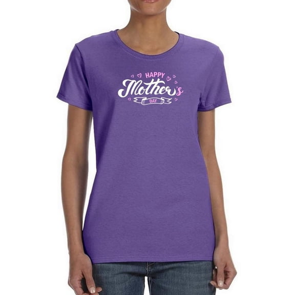 Mother's Day Pink Banner Shaped T-Shirt Women -Image by Shutterstock, Female Small