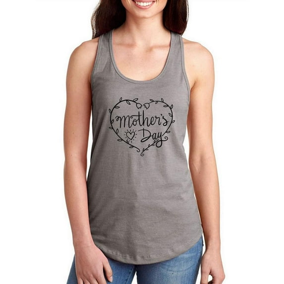 Mother's Day Plant Heart Racerback Tank Women -Image by Shutterstock, Female XX-Large