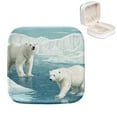 thumbnail image 1 of Mother's Day Polar Bear Jewelry Box with Imitation Metal Zipper & Versatile Grid Storage, 1 of 6
