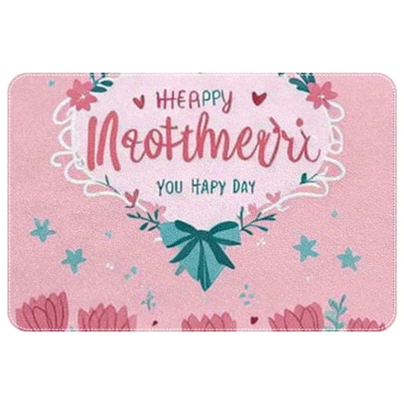 Mother's Day Polyester Non-Slip Indoor Carpet Kitchen Mat - Machine Washable Door Rug Chair Mat