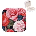 thumbnail image 1 of Mother's Day Rose Compact Jewelry Box with Freely Assembled Grid, Zipper Closure for Rings, Earrings, Bracelets, 1 of 6