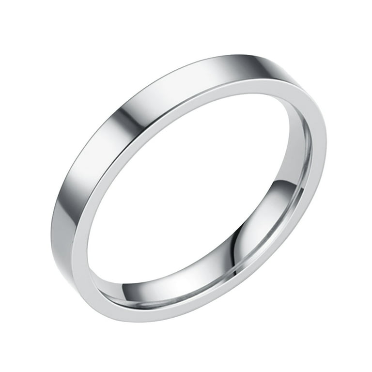 Mother's Day Sale Clearance 3MM Stainless Steel Solid Rings