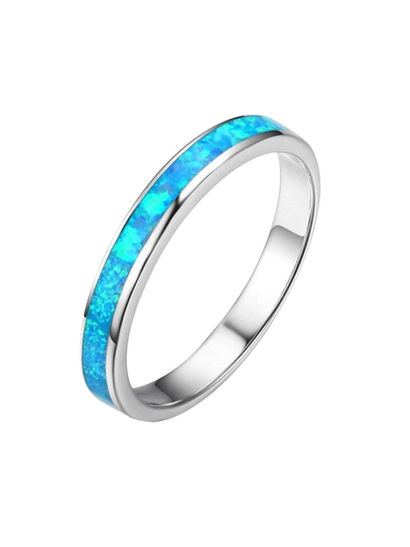 Mother's Day Sale Clearance - Mens Tungsten Wedding Rings Created-opal Inlay Wedding Bands For Women Fashion Jewelry Engagement Wedding Gifts Rings