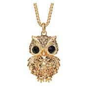 HUAZHAI Mother's Day Sale Clearance - Valentine's Day Gift, Women Necklace, Owl Pendant Diamond Sweater Chain Long Necklace Jewelry