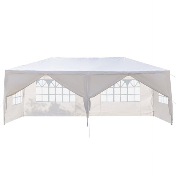 Mother's Day Sales - 3 x 6m Six Sides Two Doors Waterproof Tent with Spiral Tubes White