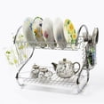thumbnail image 1 of Mother's Day Sales - Curved 2 Story Dish Rack Set, Stainless Steel 204 + ABS, 1 of 9