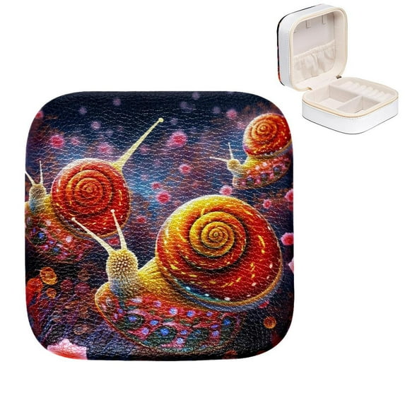 Mother's Day SnailCompact Jewelry Box with Freely Assembled Grid for Rings, Earrings, Bracelets - Travel Organizer