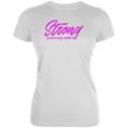 thumbnail image 1 of Mother's Day Strong Because of My Mother Juniors Soft T Shirt White MD, 1 of 1