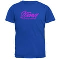 thumbnail image 1 of Mother's Day Strong Because of My Mother Mens T Shirt Royal LG, 1 of 1