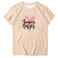 thumbnail image 1 of Mother's Day Summer Clothes Womens Clothes Short Sleeve Tee Mom/Mama Letter Printed Casual Base T Shirts Loose Fit (M, Beige 05), 1 of 4