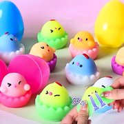 Mother's Day Summer Gift Favour 24 Pack Prefilled Eggs with Slow Squishy Toys Eggs Filled for Egg Hunt Stuffers Party