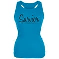thumbnail image 1 of Mother's Day Survivor Of A Teenage Daughter Juniors Soft Tank Top Turquoise SM, 1 of 1