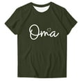 thumbnail image 1 of Mother's Day T Shirts Womens Clothes Fun Love Mama Print Soft Modal Short Sleeve Tee Summer Holiday Tops Gifts for Mom (L, Army Green 01), 1 of 4