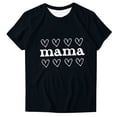 thumbnail image 1 of Mother's Day T Shirts Womens Clothes Fun Love Mama Print Soft Modal Short Sleeve Tee Summer Holiday Tops Gifts for Mom (S, Black 07), 1 of 4