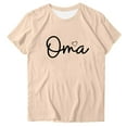 thumbnail image 1 of Mother's Day T Shirts Womens Clothes Fun Love Mama Print Soft Modal Short Sleeve Tee Summer Holiday Tops Gifts for Mom (XL, Khaki 01), 1 of 4