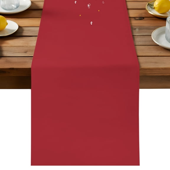 Mother's Day Table Runner, Best Mama Gnome Love Gift Red Cotton Linen Table Cloth, Tablerunner for Kitchen Dining Party Wedding Home Decor 13x36 Inch