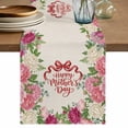 thumbnail image 1 of Mother's Day Table Runner, Spring Botanical Summer Flower Leaf Plant Washable Cotton Linen Table Runners 72 Inches Long, Dresser Scarf Runner for Dining/Coffee/Kitchen/TV Stands/Cabinets 13''x72'', 1 of 9