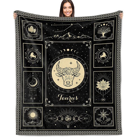 Mother's Day Taurus Gifts for Women, Taurus Gifts for Men, Taurus Gifts Blankets 50"X 60", Astrology Gifts for Women, Birthday Gift for Women, Constellation Blankets