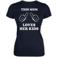thumbnail image 1 of Mother's Day - This Mom Loves Her Kids Navy Juniors Soft T-Shirt - 2X-Large, 1 of 1