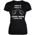 thumbnail image 1 of Mother's Day - This is What a Cool Mom Looks Like Black Juniors Soft T-Shirt - X-Large, 1 of 1