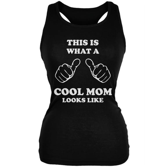 Mother's Day - This is What a Cool Mom Looks Like Black Juniors Soft Tank Top - 2X-Large