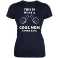 thumbnail image 1 of Mother's Day - This is What a Cool Mom Looks Like Navy Juniors Soft T-Shirt - Medium, 1 of 1
